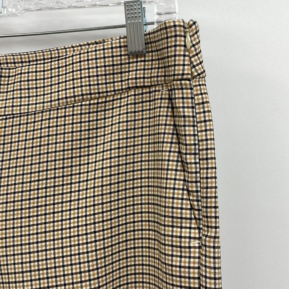 Ann Taylor LOFT Plaid High Rise Wide Leg Trouser Crop Pant Preppy Academia 6 - Picture 5 of 11
